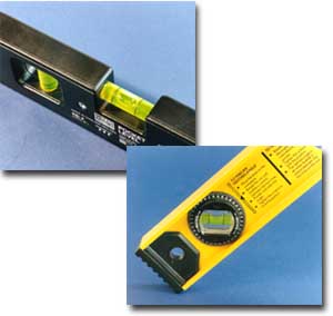 Vials set in Pocket Level + Angle Level